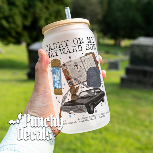 Carry On My Wayward Son Glass Libbey