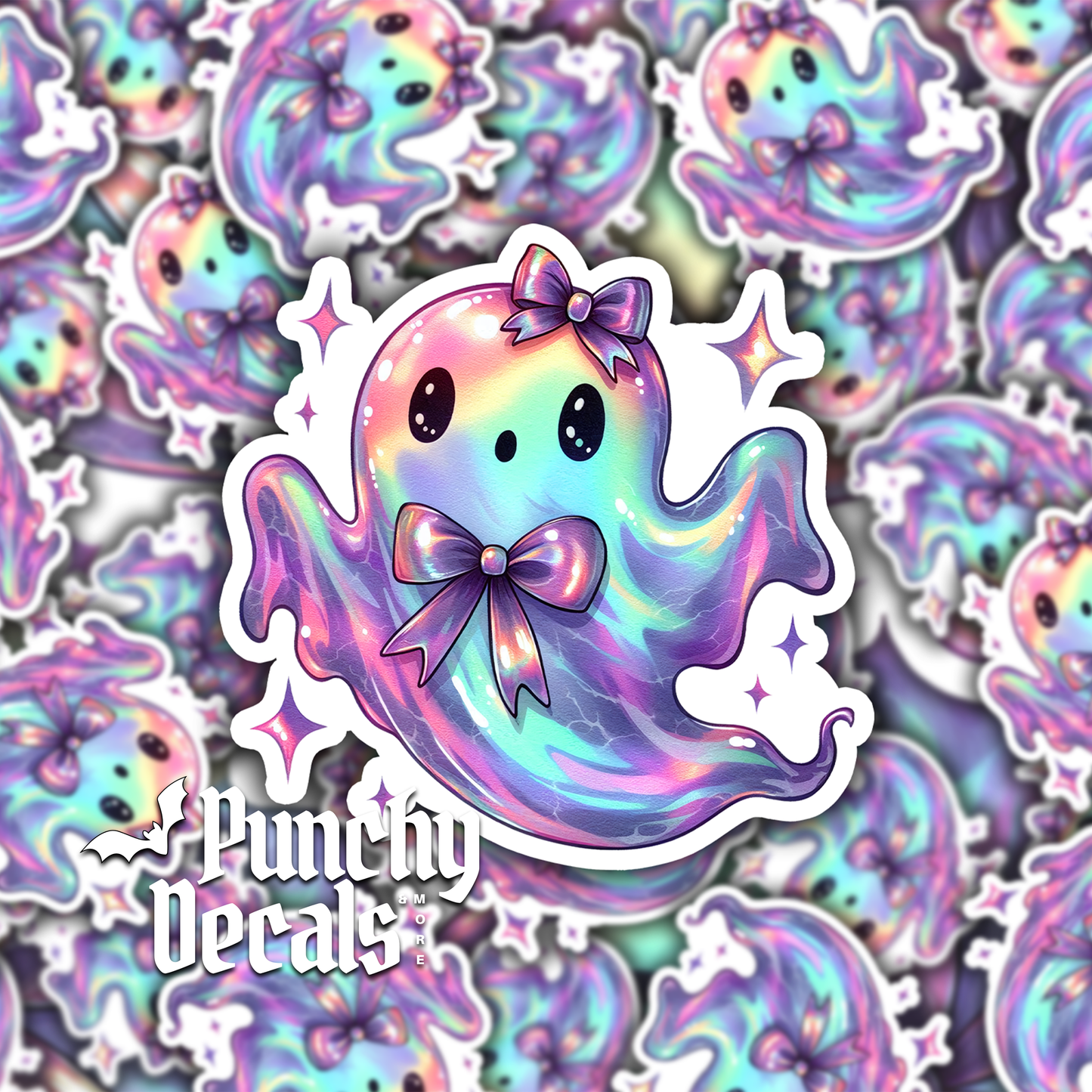 Holographic Girly Ghosty Sticker