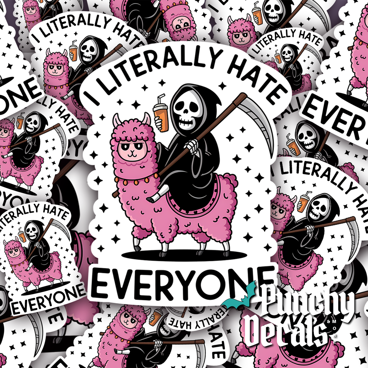 I Literally Hate Everyone Sticker