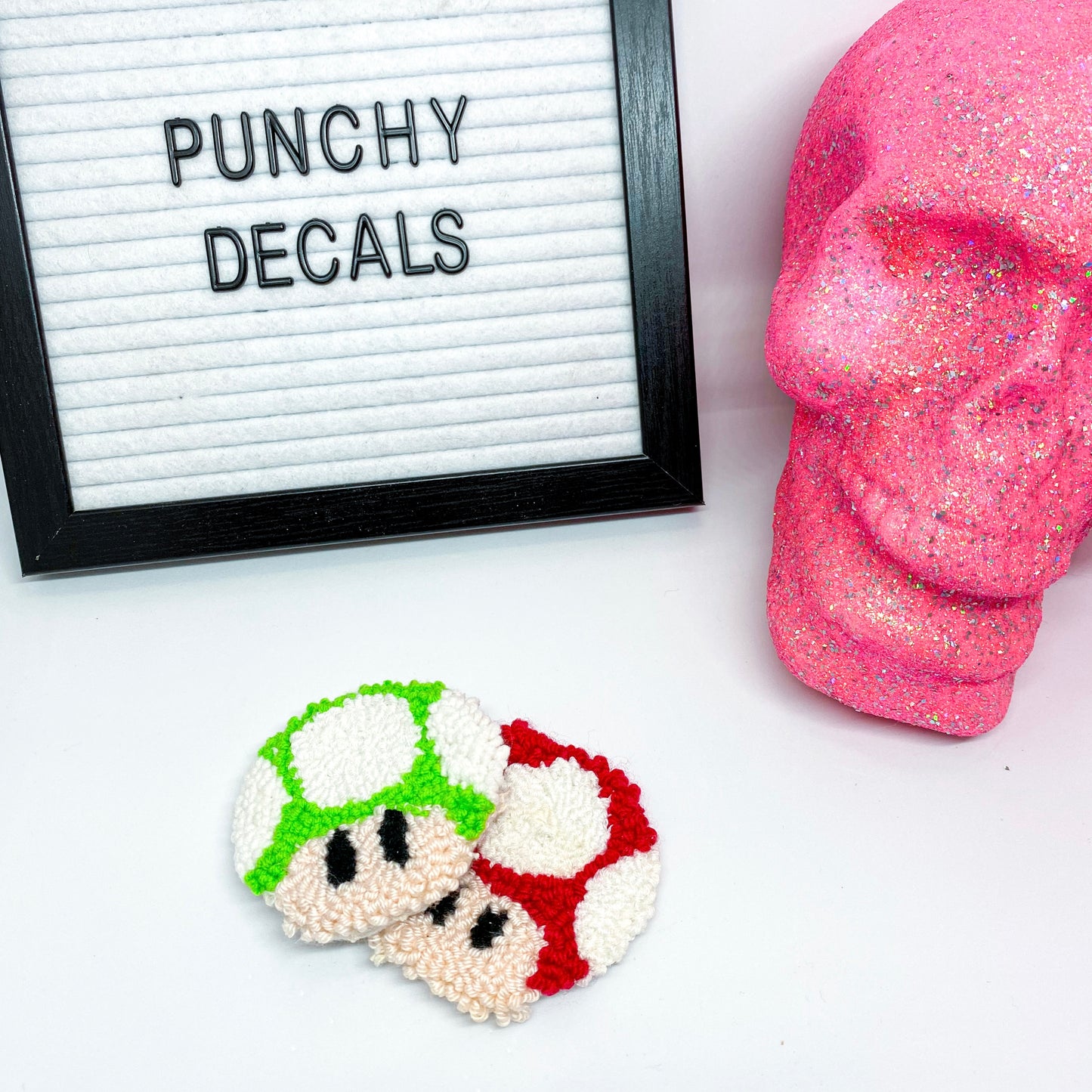 Retro Mushroom Car Coaster (set of 2)