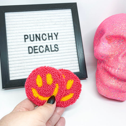 Smiley Face Car Coaster (set of 2)