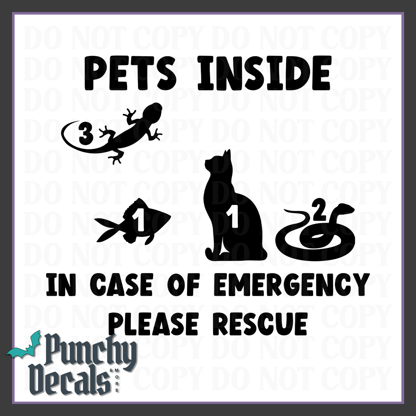 Pet Emergency Decal