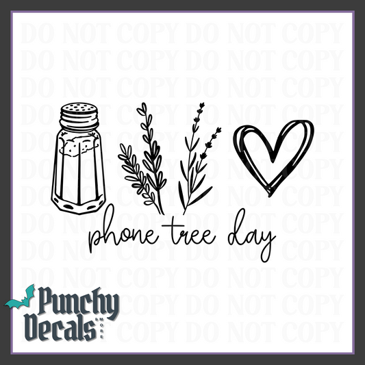 Phone Tree Day Decal