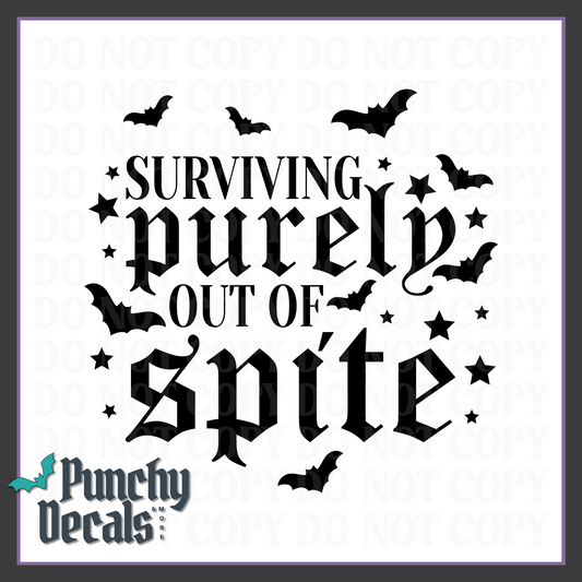 Surviving Purely Out of Spite Decal