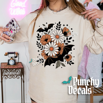 Batty Bouquet Long Sleeve Shirt