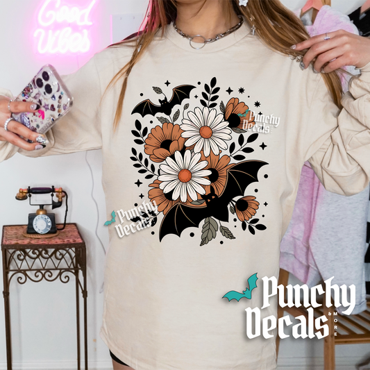 Batty Bouquet Long Sleeve Shirt