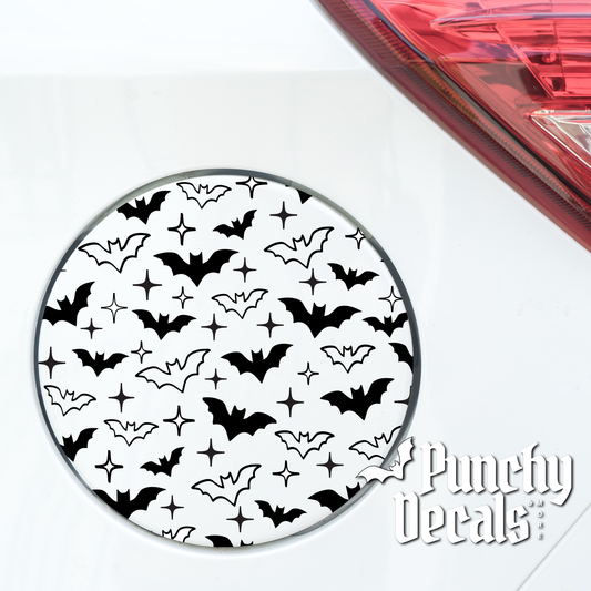 Sparkly Bats Gas Cap Decal