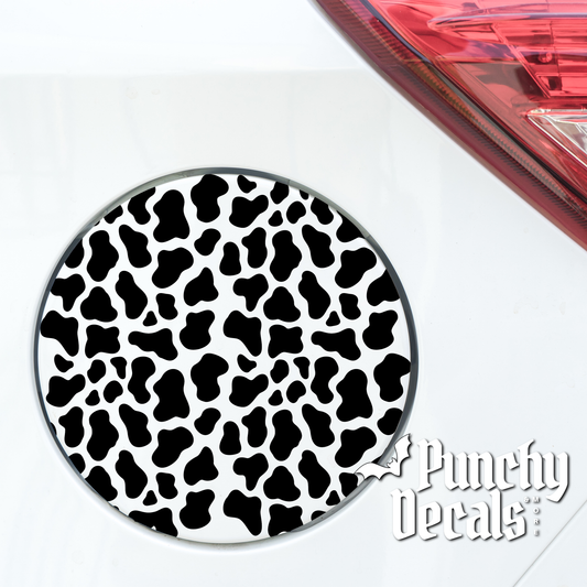 Cow Print Gas Cap Decal