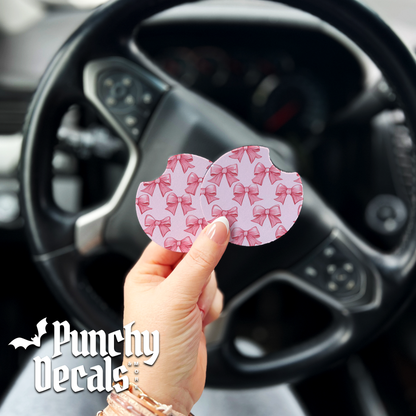 Cute Bows Car Coaster (set of 2)