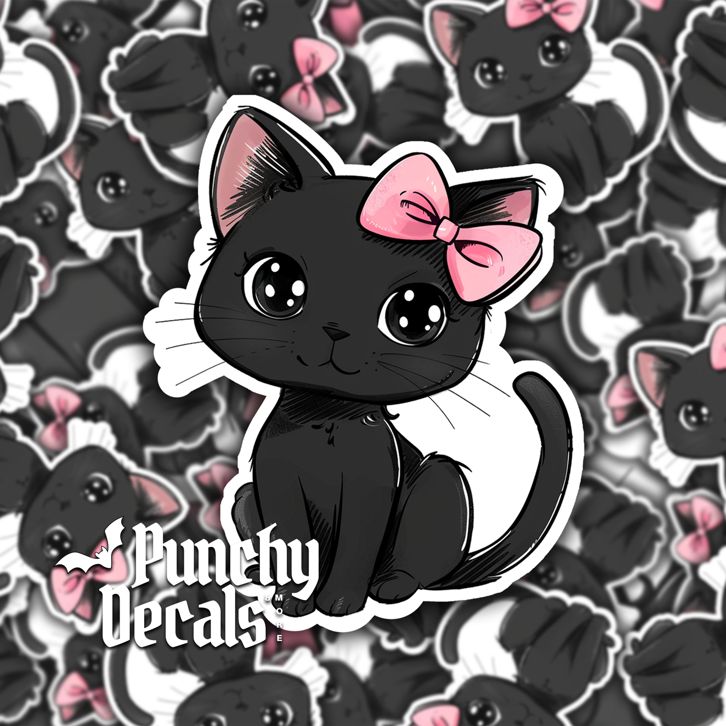 Cute Black Kitty Sticker