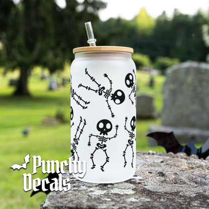 Dancing Skully Glass Libbey