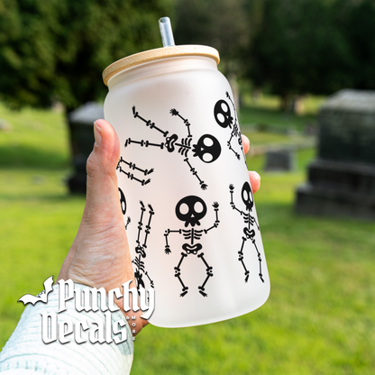 Dancing Skully Glass Libbey