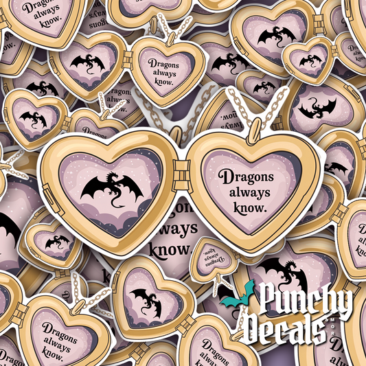 Dragons Always Know Locket Sticker