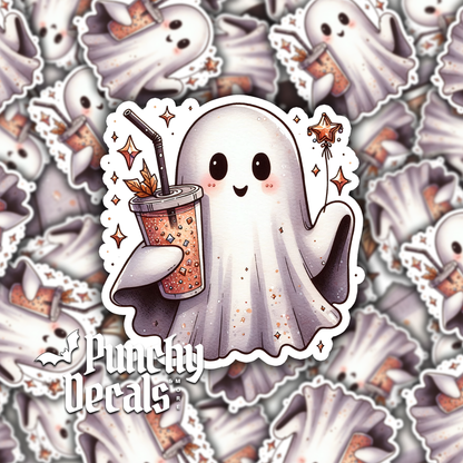 Fall Coffee Ghosty Sticker