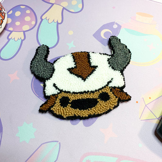 Cute Flying Bison Mug Rug