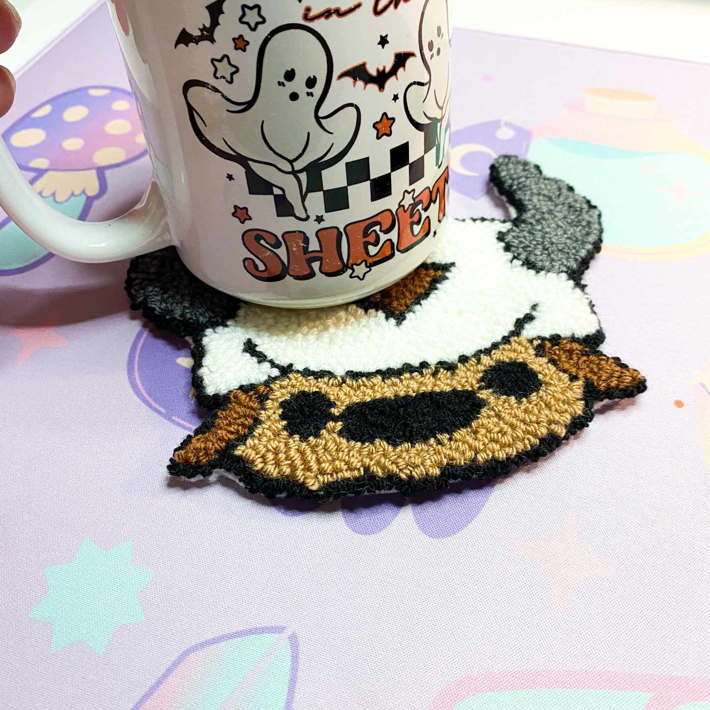 Cute Flying Bison Mug Rug