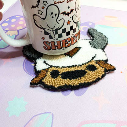 Cute Flying Bison Mug Rug