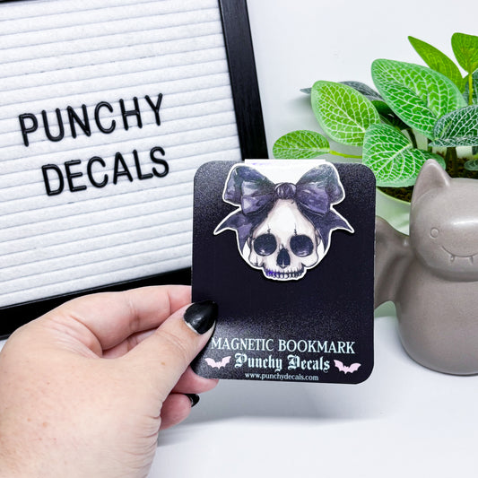 Skully Girly Magnetic Bookmark
