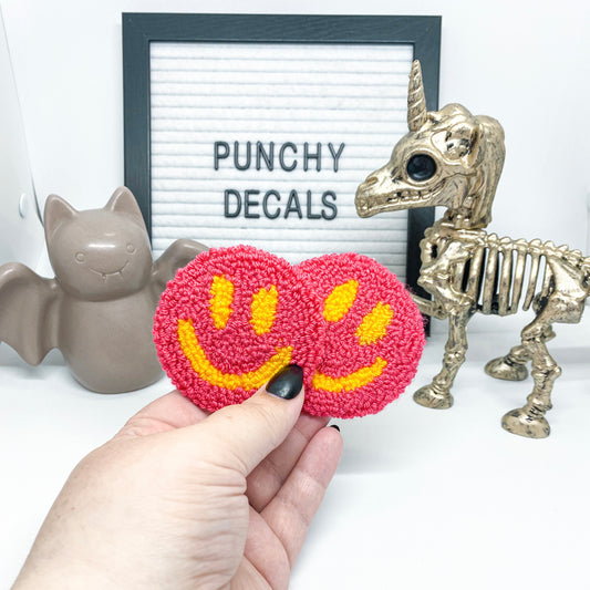 Smiley Face Car Coaster (set of 2)