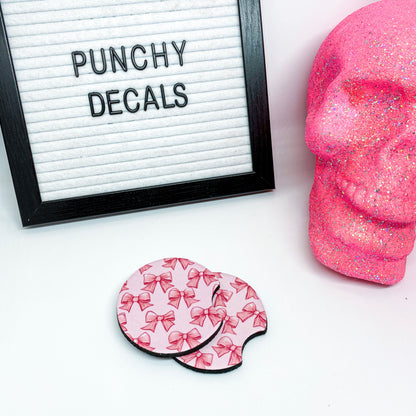 Cute Bows Car Coaster (set of 2)