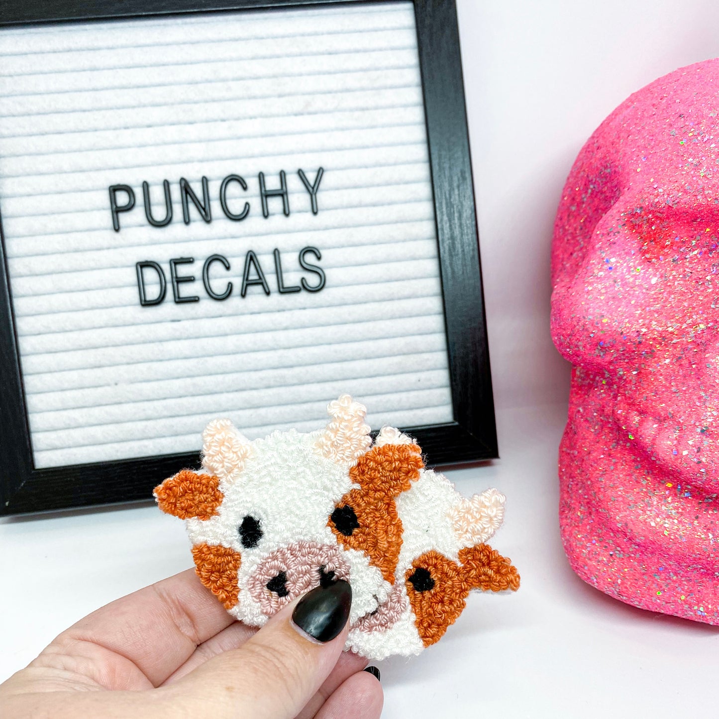 Cute Cow Car Coaster (set of 2)