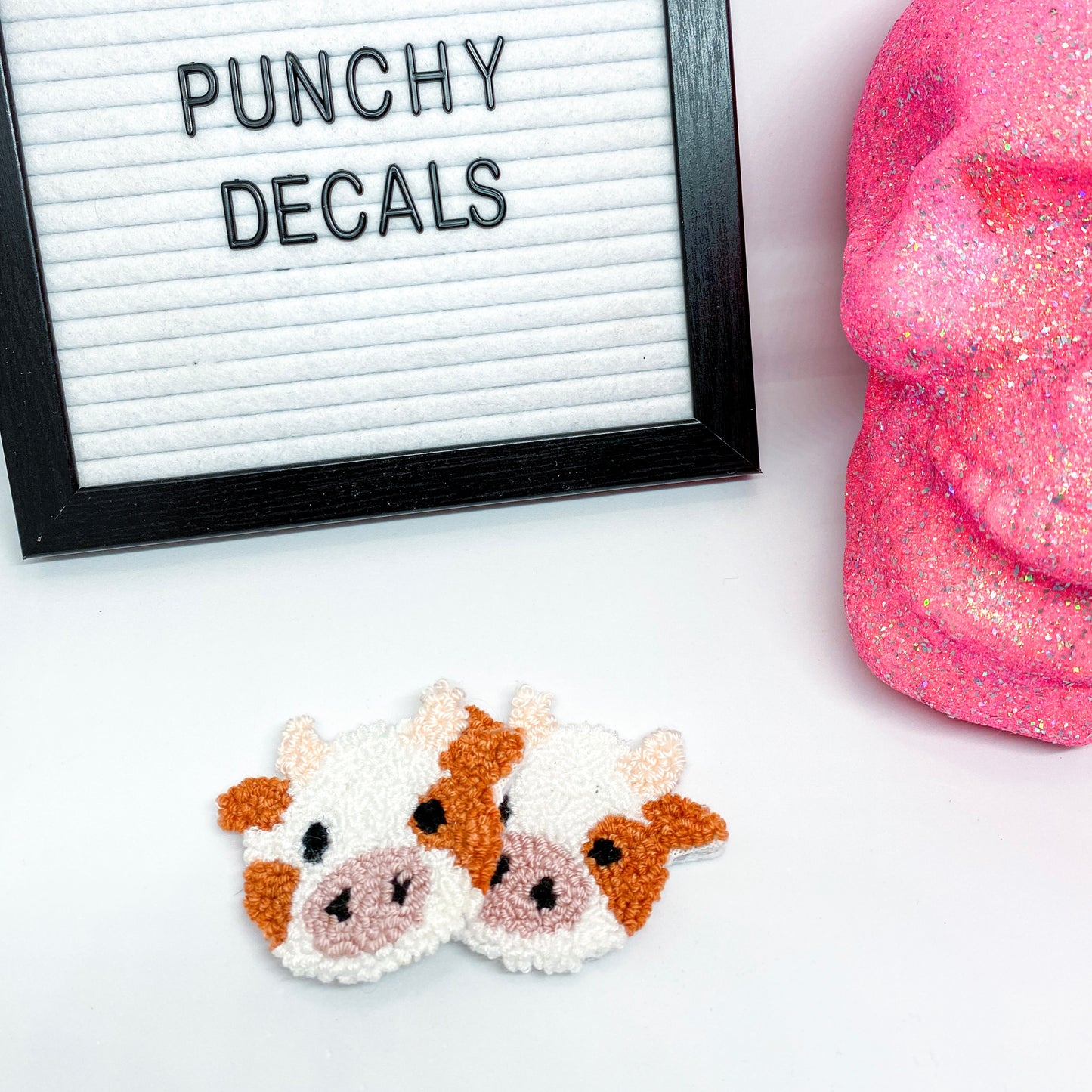 Cute Cow Car Coaster (set of 2)