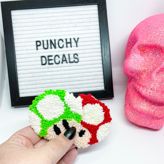 Retro Mushroom Car Coaster (set of 2)