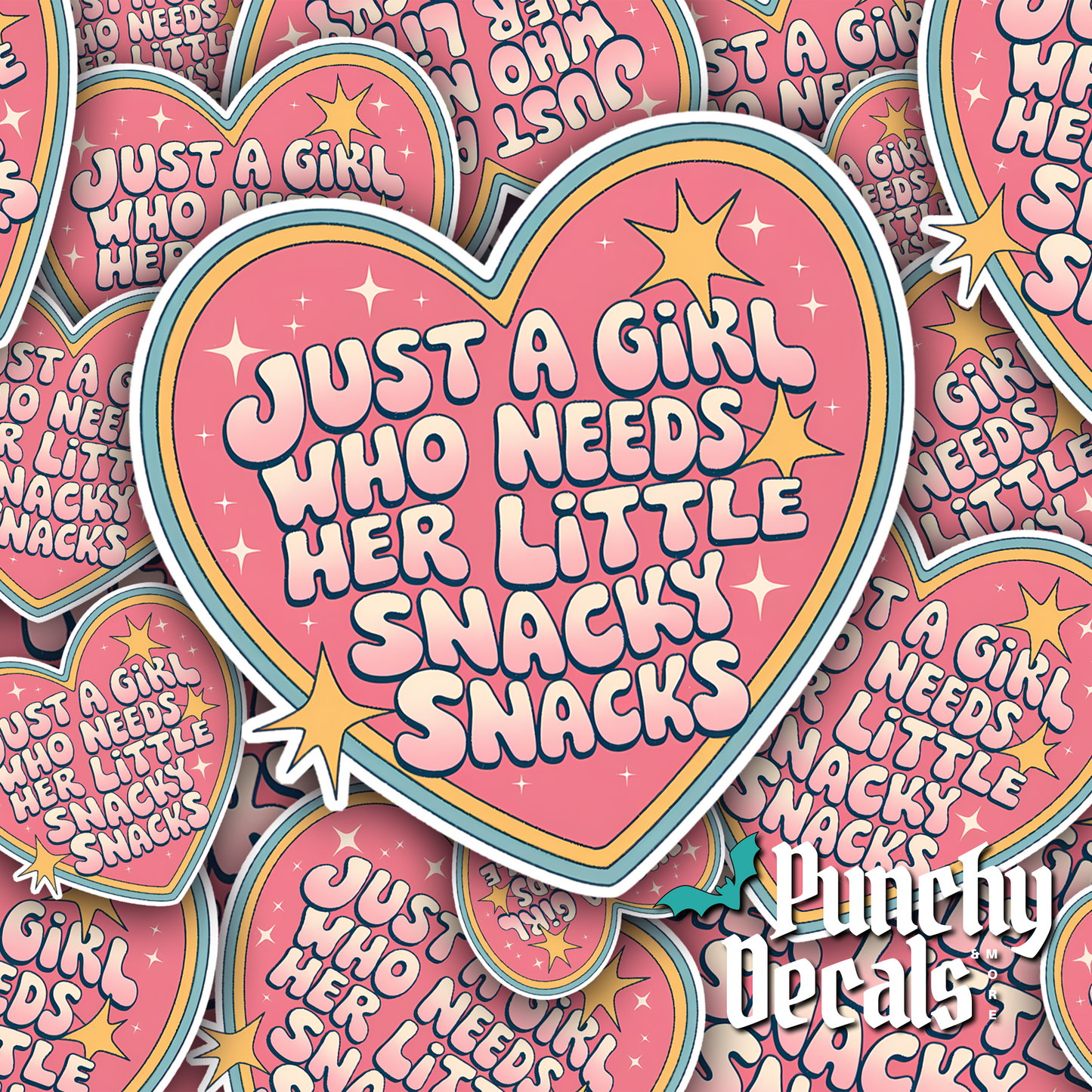 Just a Girl Who Needs a Snacky Snack Sticker
