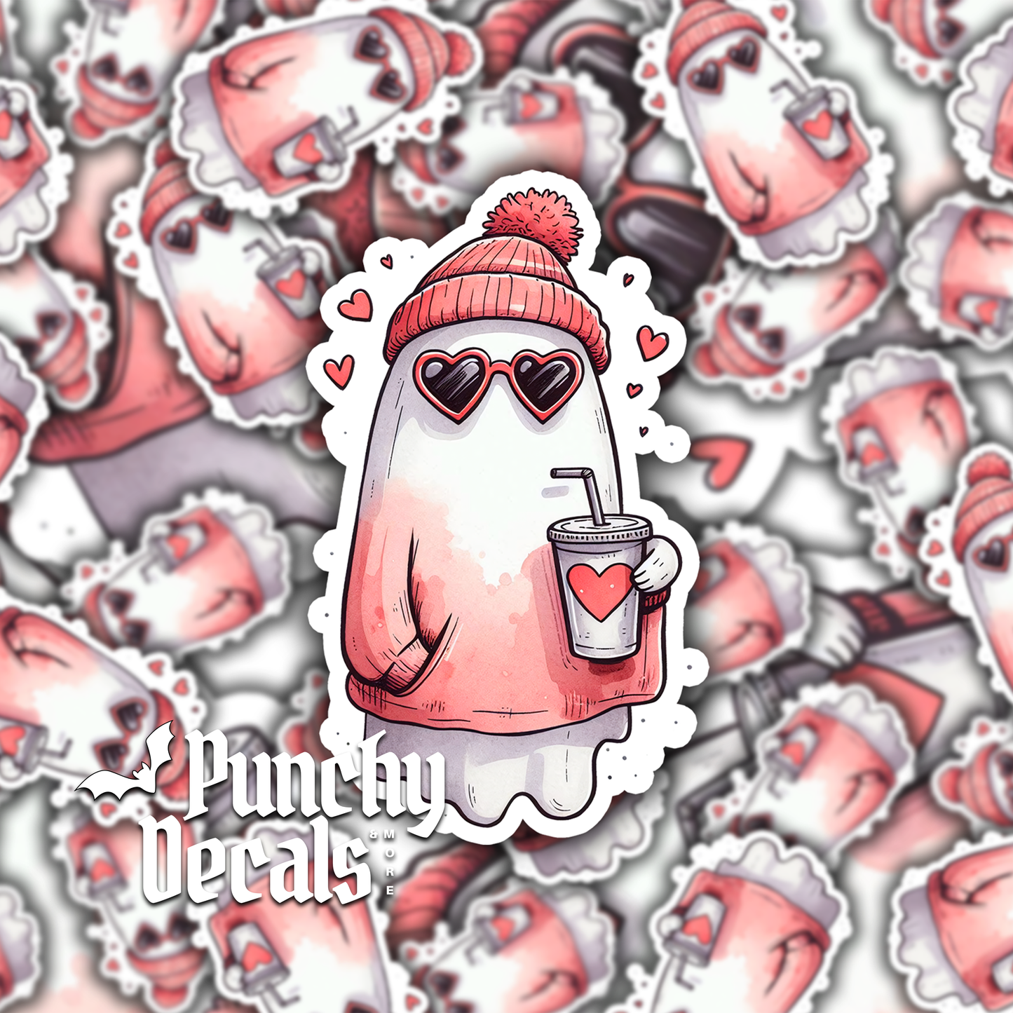 Lovey Dovey Ghosty Sticker