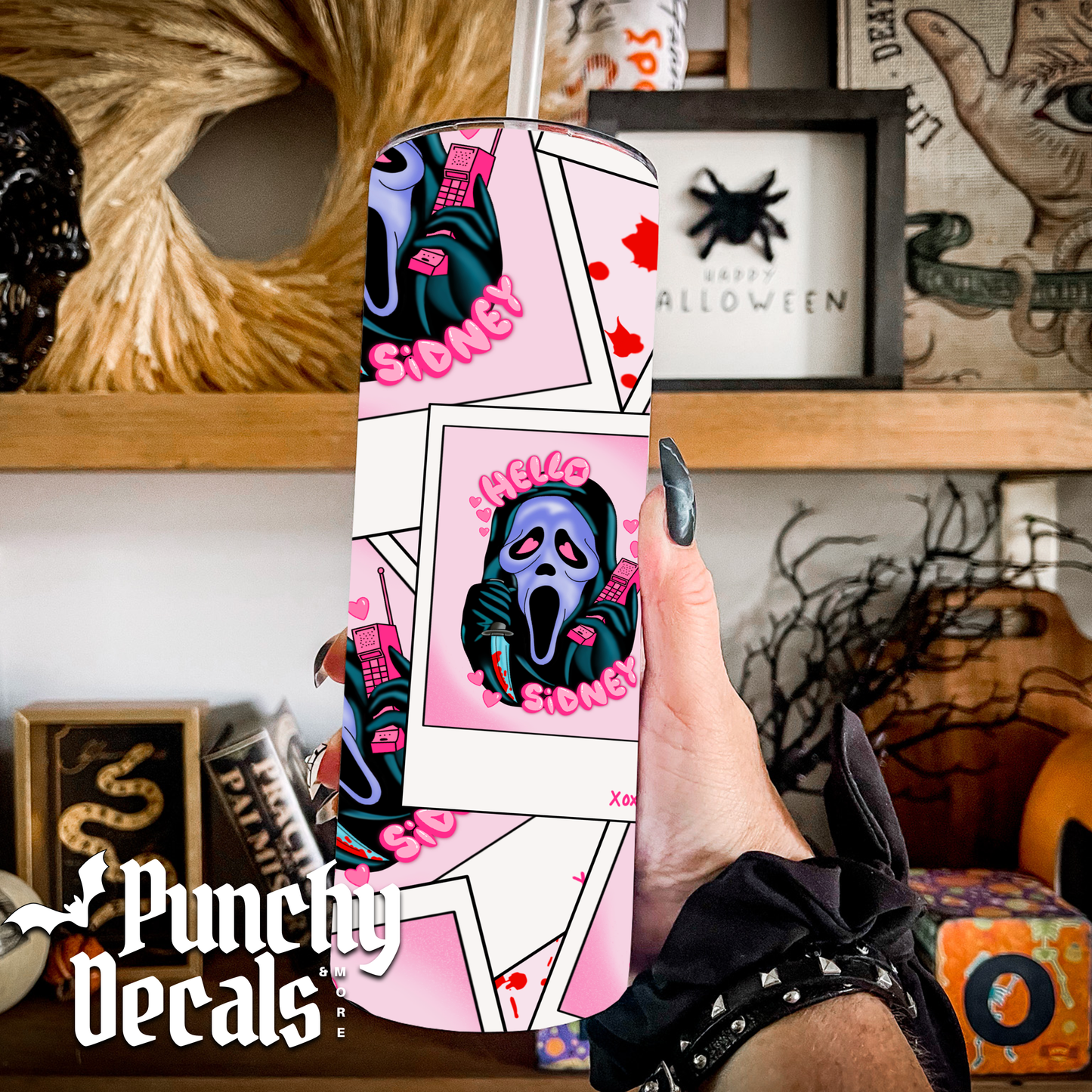 Pinky Ghosty Face Tumbler