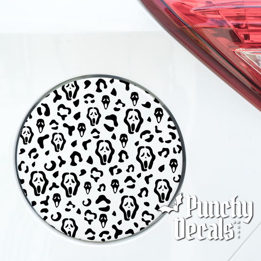 Ghosty Face Gas Cap Decal
