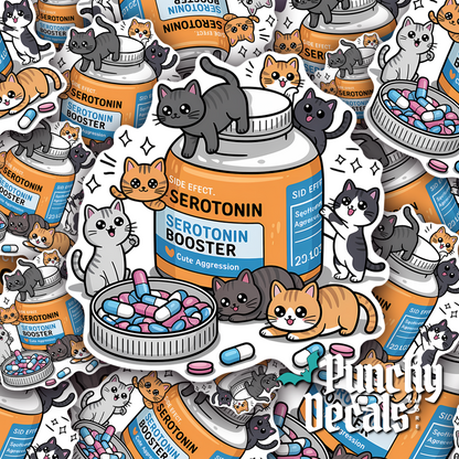 Serotonin Cat Booster Sticker