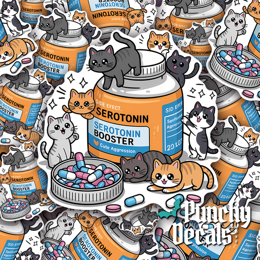 Serotonin Cat Booster Sticker