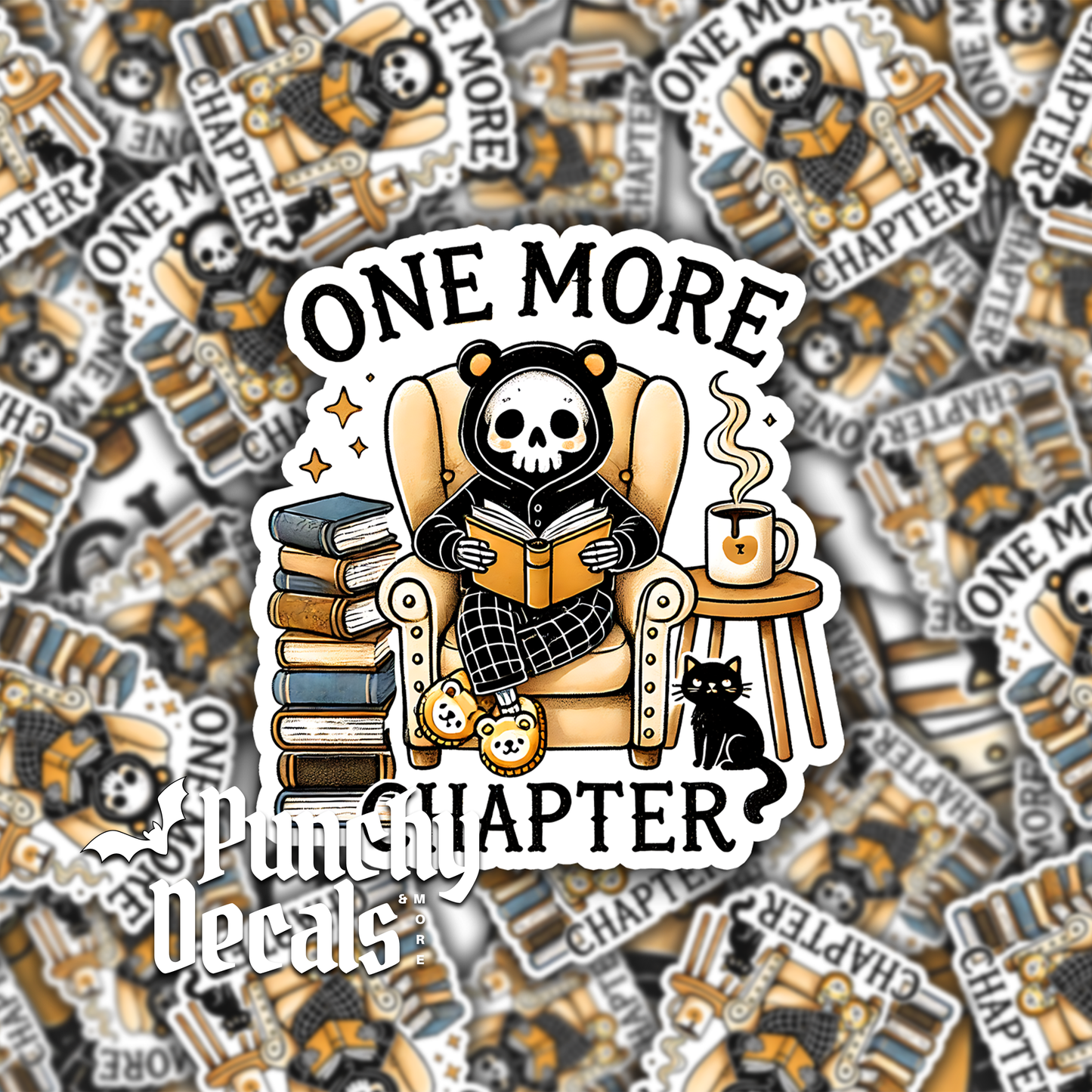 One More Chapter Skully Sticker