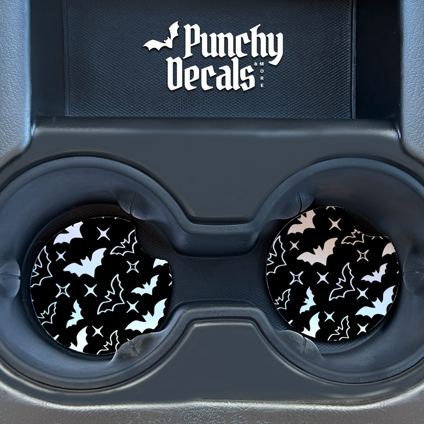 Sparkling Bats Car Coasters (set of 2)