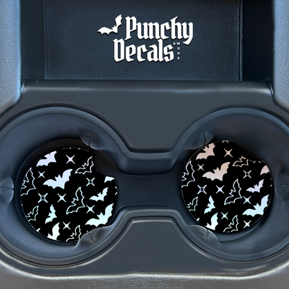 Sparkling Bats Car Coasters (set of 2)