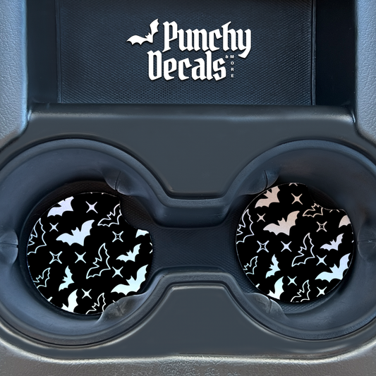 Sparkling Bats Car Coasters (set of 2)