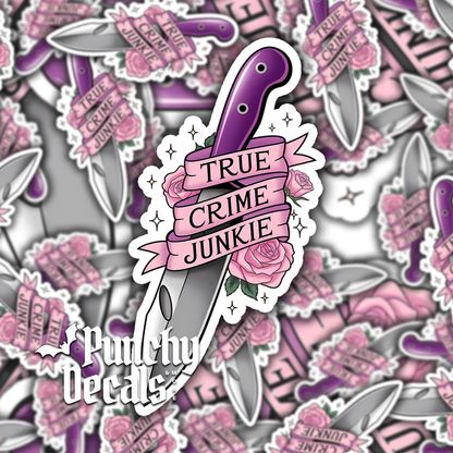 True Crime Junkie Sticker
