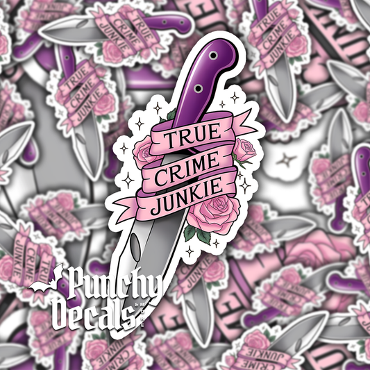 True Crime Junkie Sticker