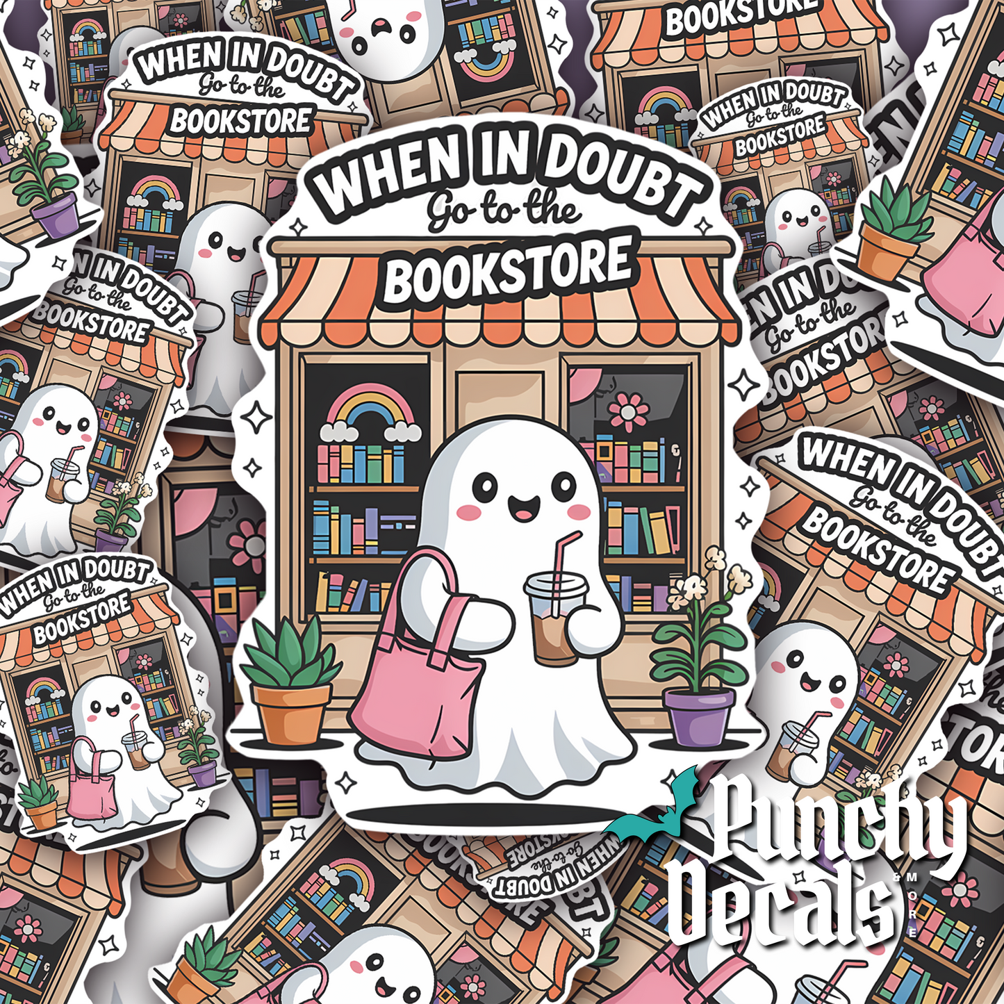 When in Doubt Go to the Bookstore Sticker