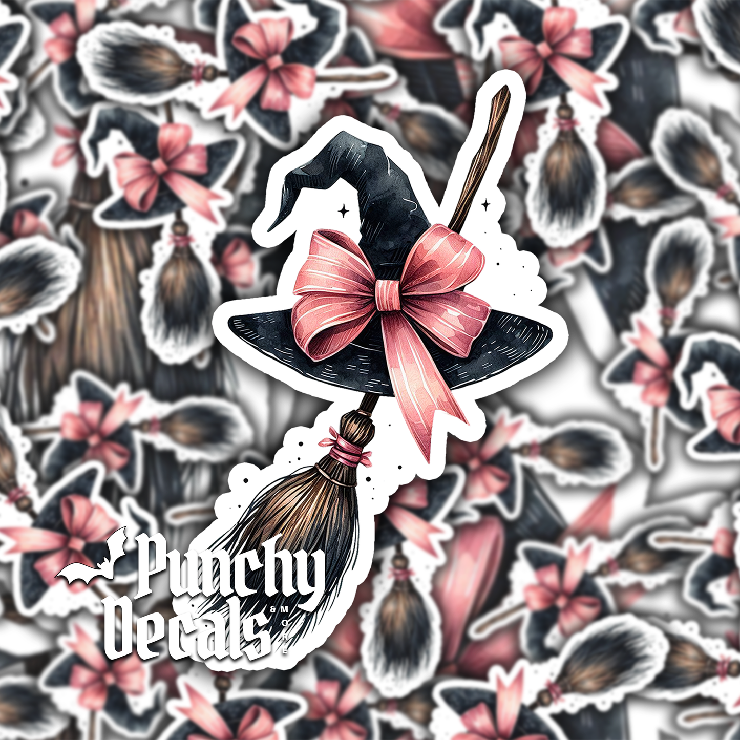 Witchy Broom Sticker